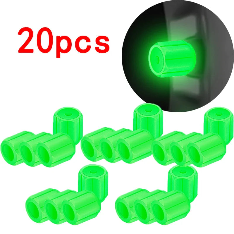 Luminous Tire Valve Caps - 6-Color LED Glowing Wheel Valve Caps for Car & Motorcycle (4/8/20-Pack) FanzyMarket