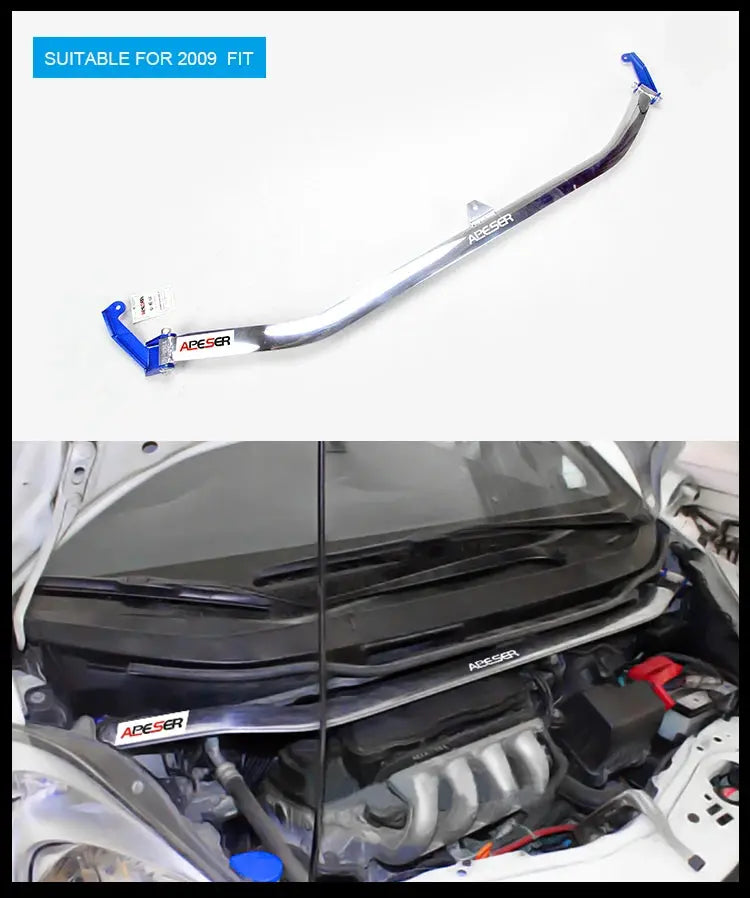 Front Strut Bar for Honda Fit 2004-2023 Racing Car Engine Front Upper Tower Strut Bar Brace Modification Parts STB Anti-Roll Bar Gm Service Guy