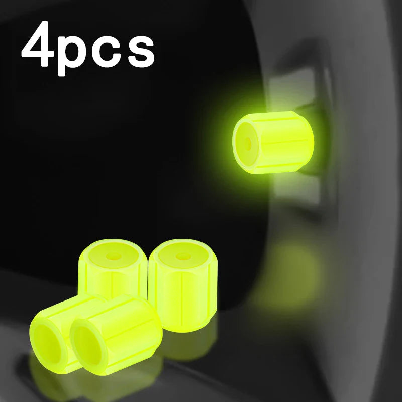 Luminous Tire Valve Caps - 6-Color LED Glowing Wheel Valve Caps for Car & Motorcycle (4/8/20-Pack) FanzyMarket