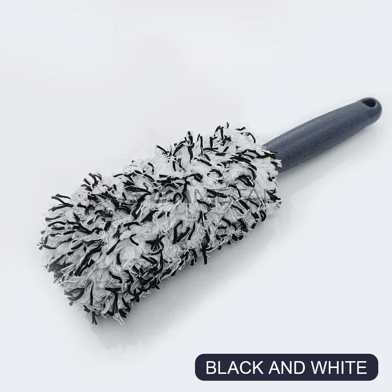 SEAMETAL Car Wheel Tire Rim Cleaning Brush Portable Plush Car Wheel Hub Brush Washing Tool Car Detailing Care Dust Removal Brush Econic Blanks