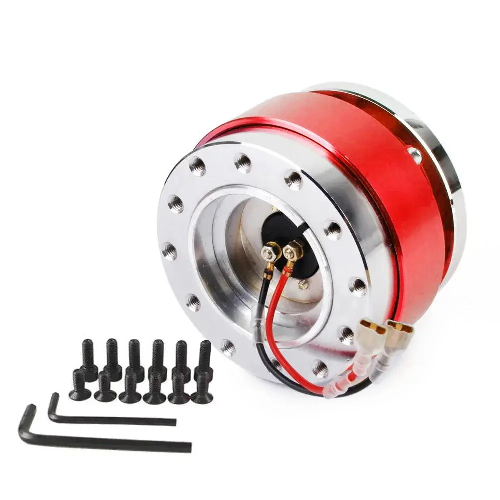 Universal Racing Steering Wheel 6 Hole Aluminum Car Quick Release Steering Wheel Snap Off Hub Adapter Boss Kit Car Accessories Gm Service Guy