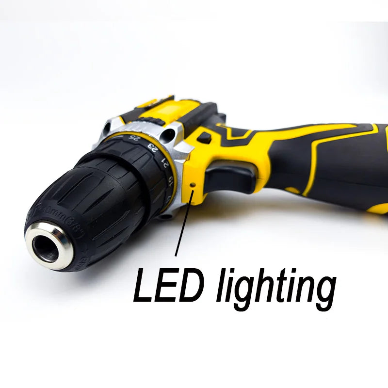 12V Cordless Lithium Drill & Screwdriver Kit with Accessory Case - Brushless Handheld Power Tool for Home DIY FanzyMarket