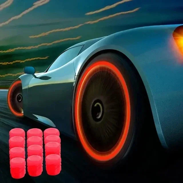 Glow-in-the-Dark Tire Valve Caps – Universal Luminous Wheel Valve Stem Covers for Car, Motorcycle & Bicycle – Dust-Proof Decorative Caps FanzyMarket