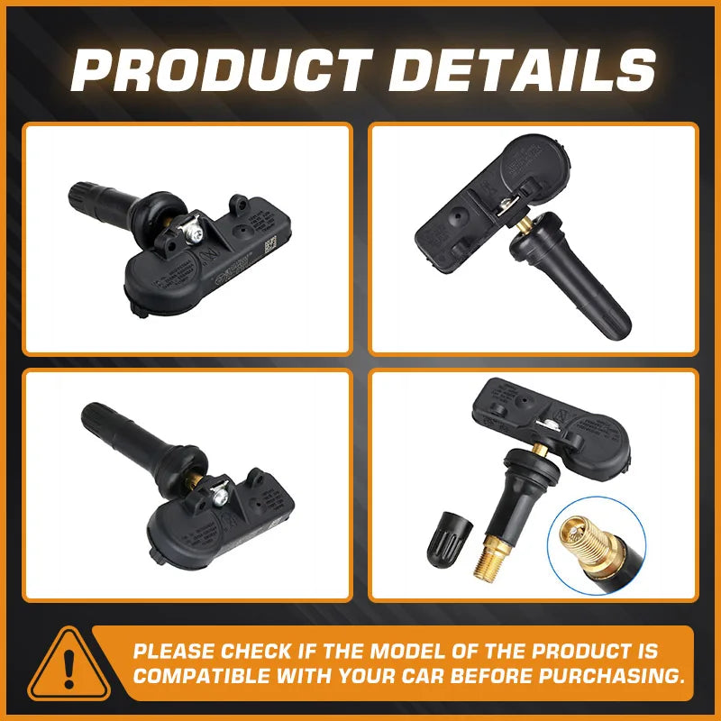 GMC Sierra, Yukon, and Acadia car sensor TPMS tire pressure monitor sensor by GM Service Guy, showing the device and wiring.