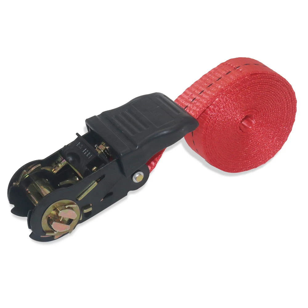 Gm Service Guy motorcycle luggage strap with ratchet binding rope, 3m x 2.5cm, for secure transport and cargo fastening.