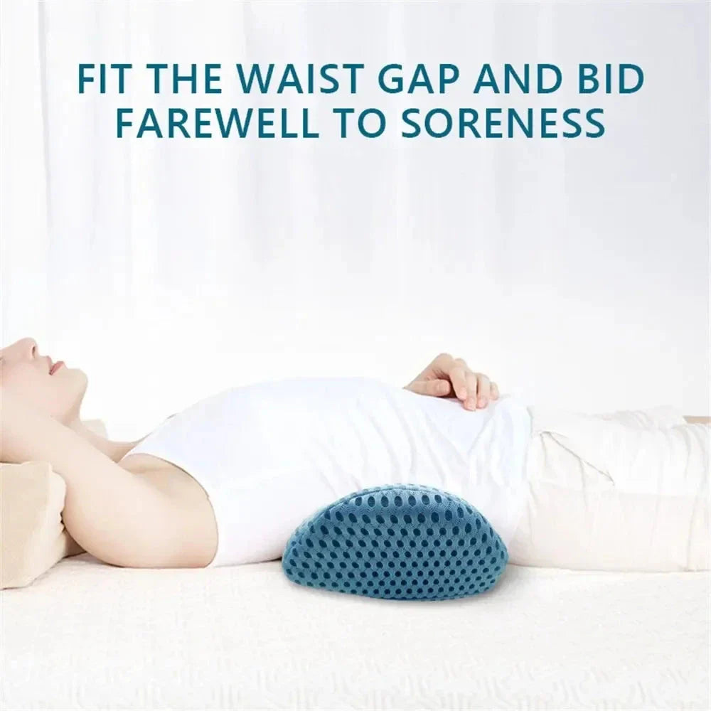 Breathable Memory Foam Lumbar Support Pillow – Waist Cushion for Bed, Office, and Car Seat Comfort Econic Blanks