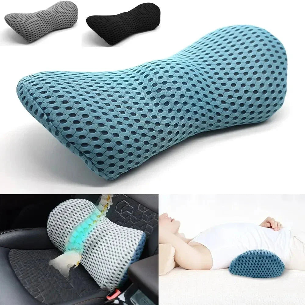 Breathable Memory Foam Lumbar Support Pillow – Waist Cushion for Bed, Office, and Car Seat Comfort Econic Blanks