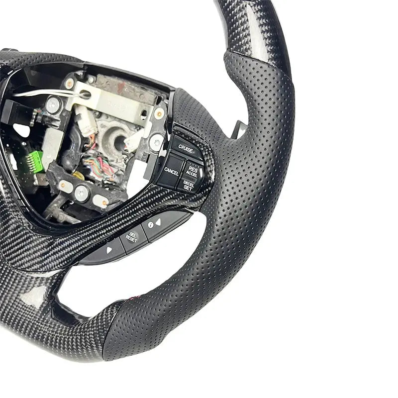 LED Genuine leather carbon fiber steering wheel suitable for Honda Accord CU2 SPIRIOR 2008-2017 series Gm Service Guy