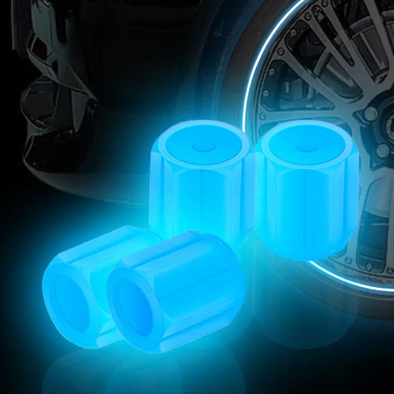 Luminous Tire Valve Caps - 6-Color LED Glowing Wheel Valve Caps for Car & Motorcycle (4/8/20-Pack) FanzyMarket