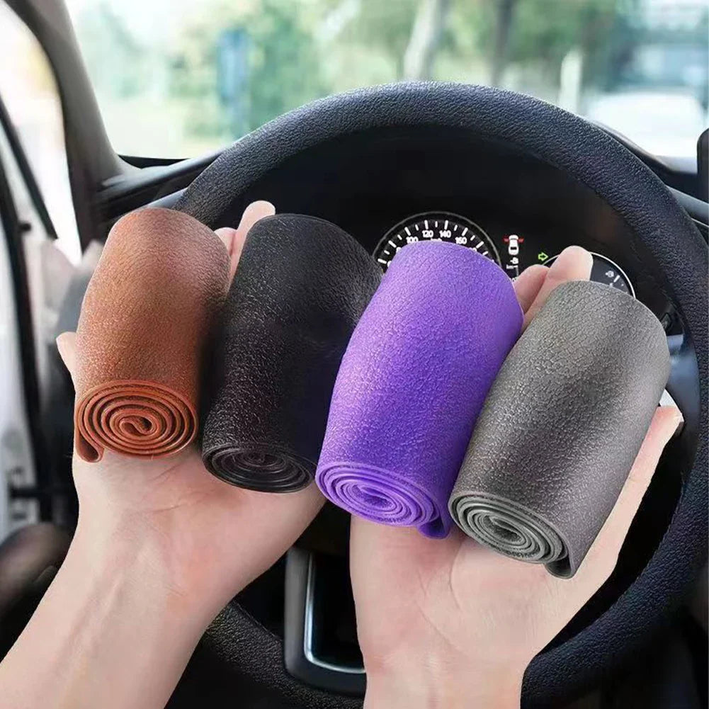 Universal Silicone Steering Wheel Cover – Elastic Non-Slip Grip, Fits 36–40 cm (14–16 in) Wheels, Multi-Color Car Accessory FanzyMarket