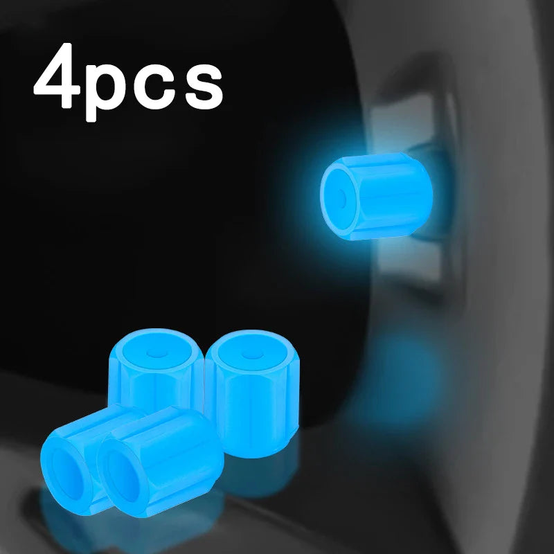 Luminous Tire Valve Caps - 6-Color LED Glowing Wheel Valve Caps for Car & Motorcycle (4/8/20-Pack) FanzyMarket