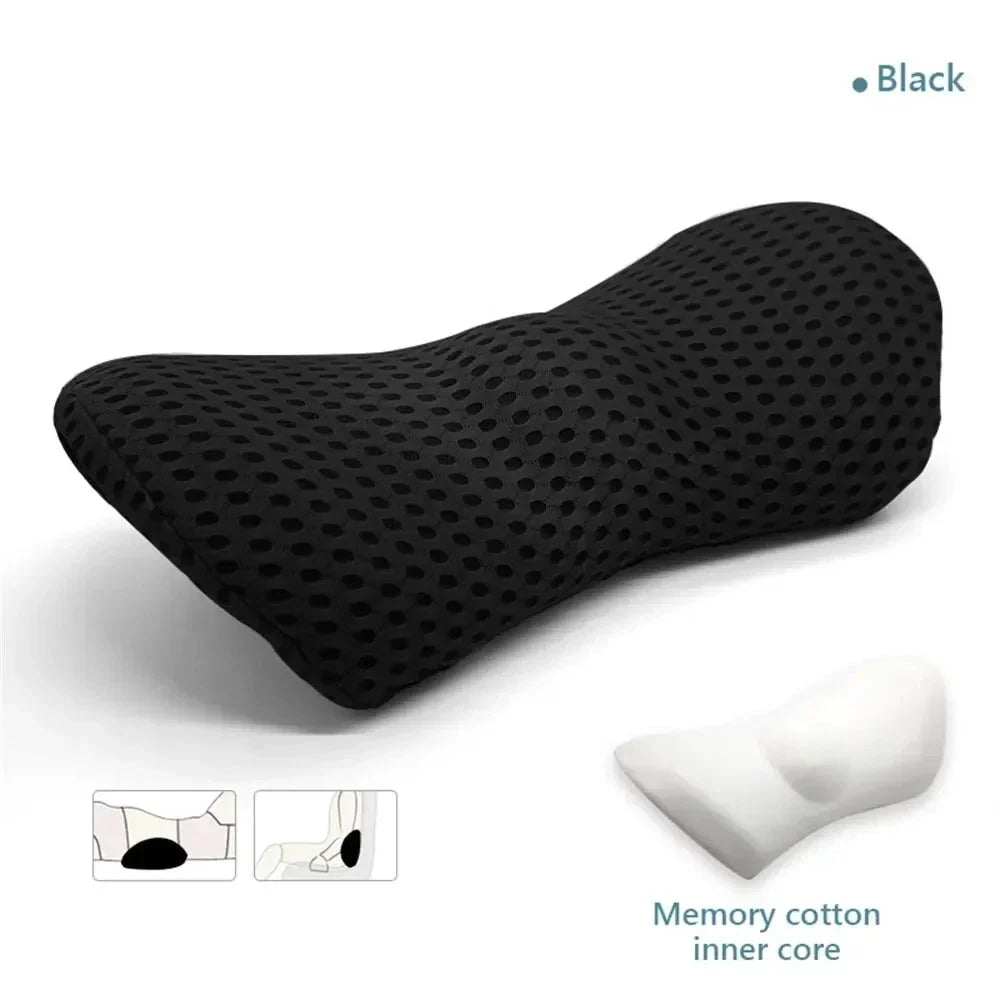 Breathable Memory Foam Lumbar Support Pillow – Waist Cushion for Bed, Office, and Car Seat Comfort Econic Blanks