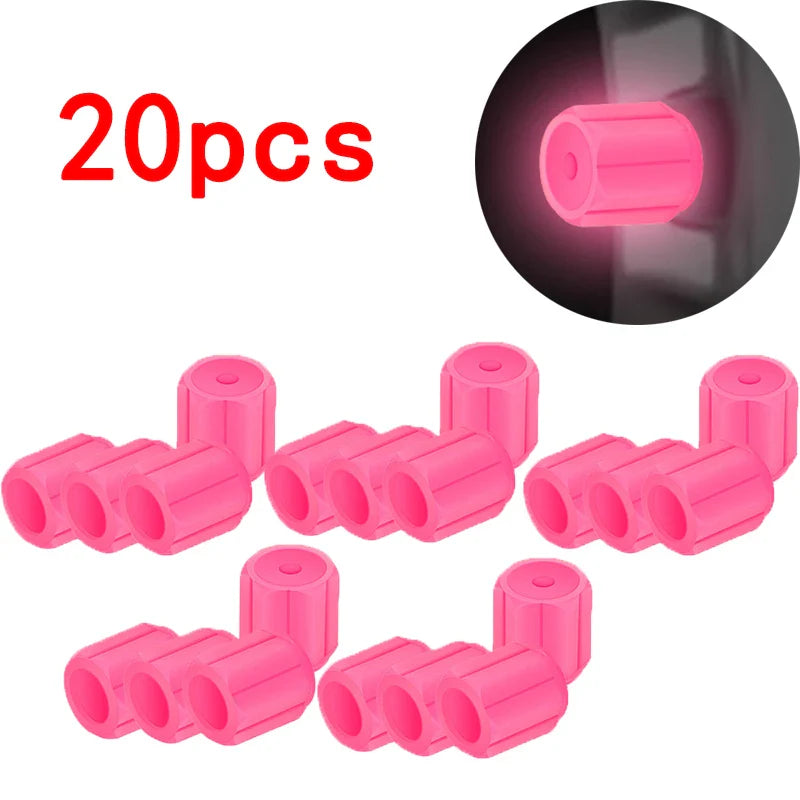 Luminous Tire Valve Caps - 6-Color LED Glowing Wheel Valve Caps for Car & Motorcycle (4/8/20-Pack) FanzyMarket