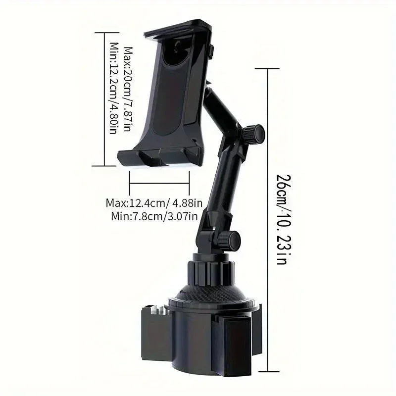 ABS Material Waterproof Car Cup Holder Mount for Tablets and Phones, Heavy Duty Expandable Base for Auto Vehicles Econic Blanks