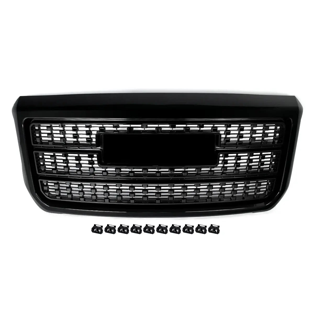 Magickit 2015-2019 Front Centre Grille for GMC Sierra 2500HD 3500HD Bumper Upper Hood Grille Honeycomb Grill Gm Service Guy