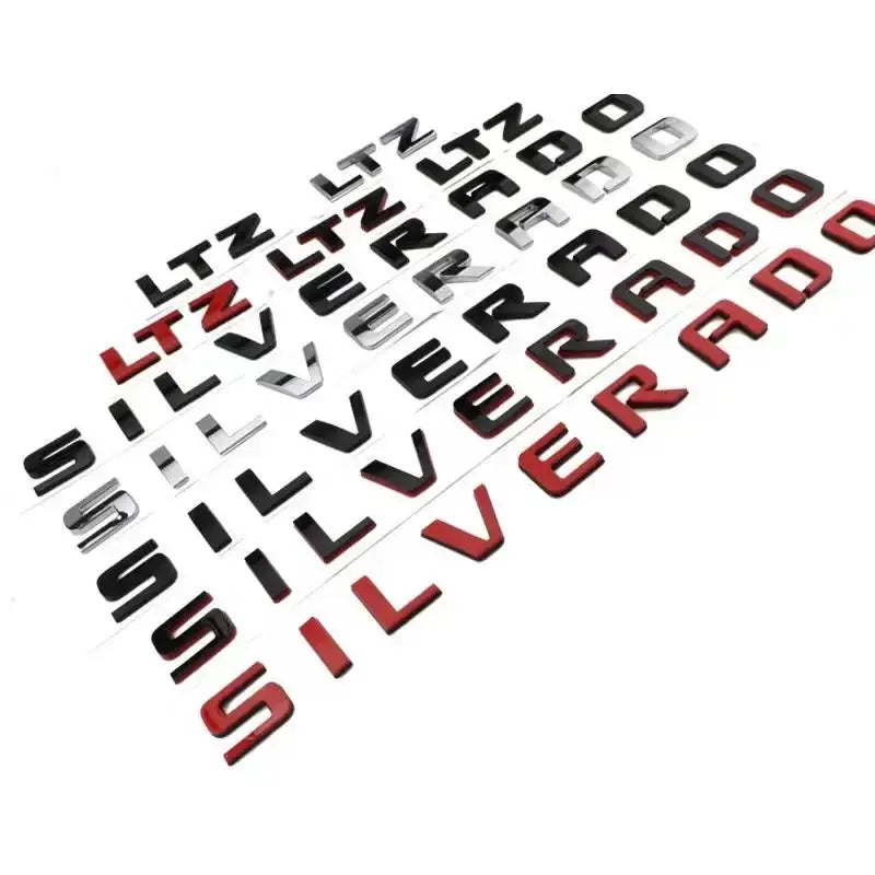 ABS Letters Emblem SILVERADO LTZ Applicable to Chevrolet Car Styling Fender Truck Badge Nameplate Logo Sticker Gm Service Guy