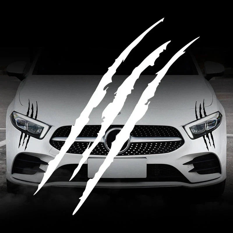Reflective Monster Claw Car Sticker – Scratch Stripe Headlight Decal | Waterproof Vinyl Auto Exterior Decoration Accessories Econic Blanks