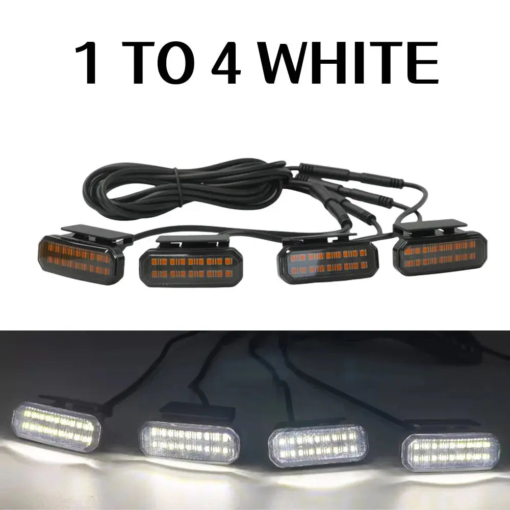 FOR GMC Sierra Specialized center grid small yellow light Front Grille Lights LED Decorative Warning Light Pickup 12V ﻿ Gm Service Guy