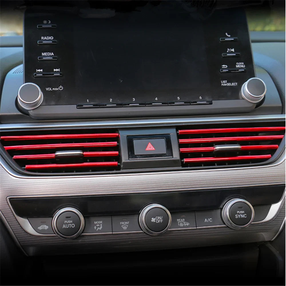 10-Pack Car Air Vent Trim Strips 20cm (7.87 in) PVC Decorative Air Outlet Moulding for Interior Car FanzyMarket