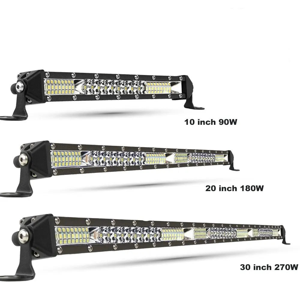 Slim Spot Flood LED Bar Off Road 12V 24V LED Light Bar/Work Light For Car 4x4 Truck ATV SUV Boat lada Barra LED Lightbar Econic Blanks