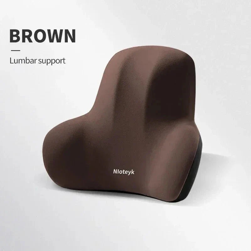 Memory Foam Car Neck and Lumbar Support Cushion – Ergonomic Pillow Set for Comfortable Driving and Posture Relief Econic Blanks