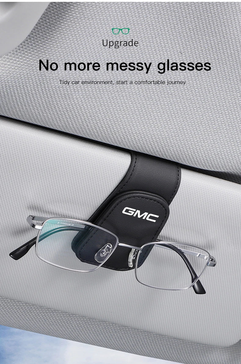 GMC Terrain Sierra Yukon Acadia Hummer car sunglasses holder accessory by Gm Service Guy mounted on vehicle interior.