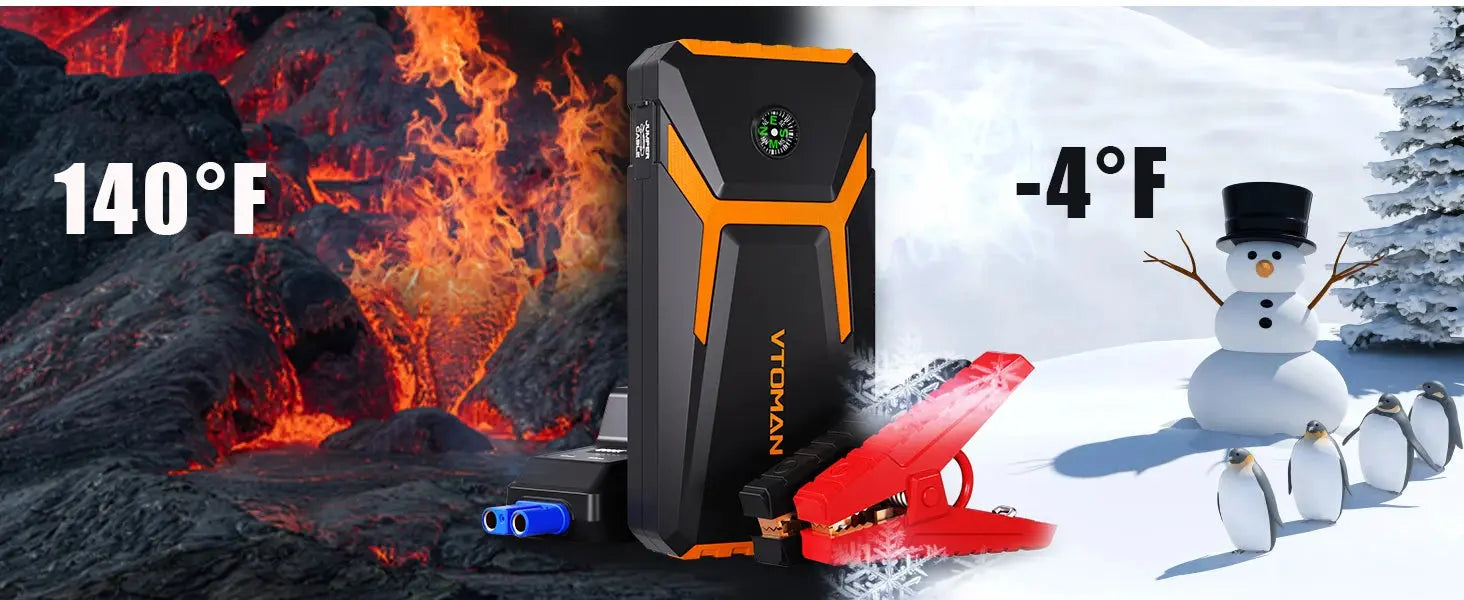 VTOMAN V6 Pro Car Jump Starter Power Bank 2000A Car Battery Charger Auto Emergency Booster Starting Device Jump Starter Gm Service Guy