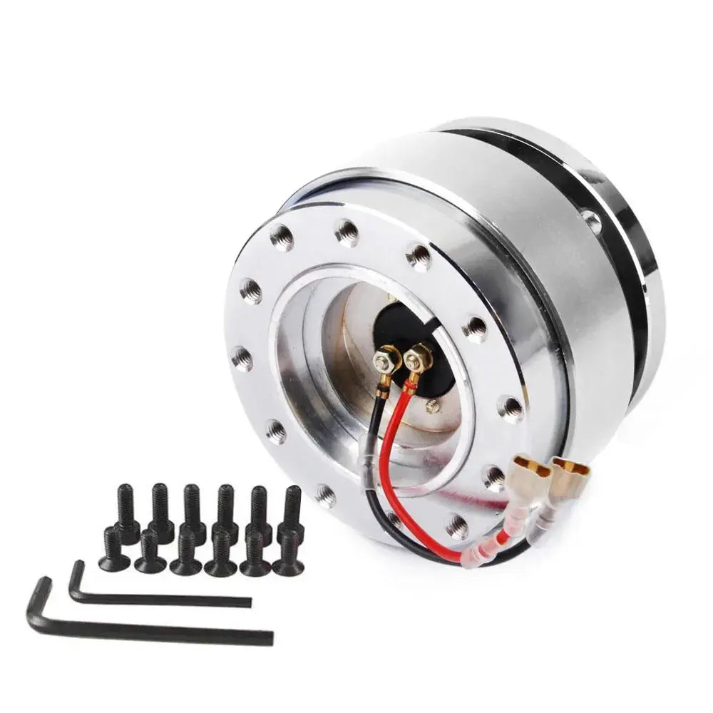 Universal Racing Steering Wheel 6 Hole Aluminum Car Quick Release Steering Wheel Snap Off Hub Adapter Boss Kit Car Accessories Gm Service Guy