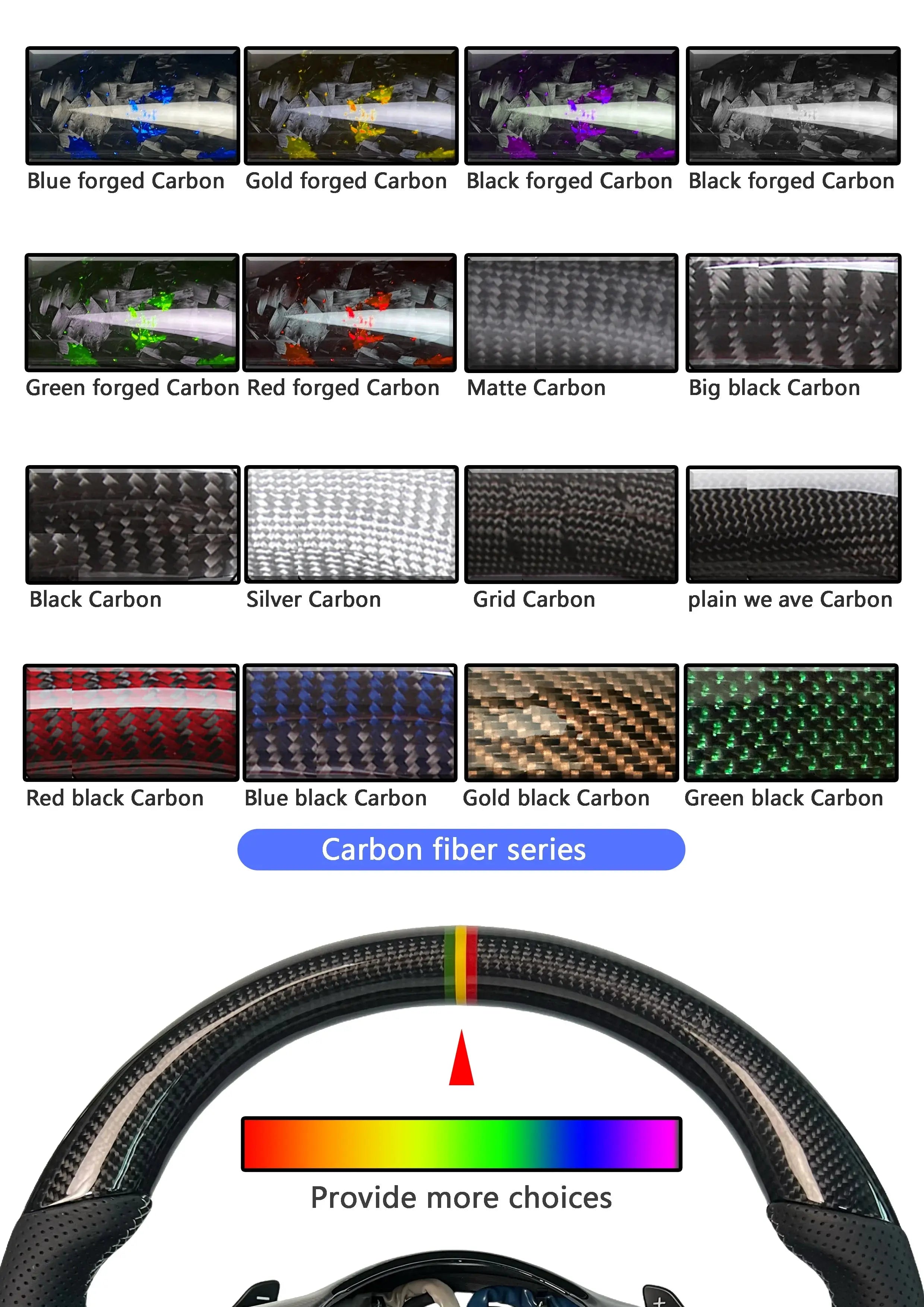 LED Genuine leather carbon fiber steering wheel suitable for Honda Accord CU2 SPIRIOR 2008-2017 series Gm Service Guy