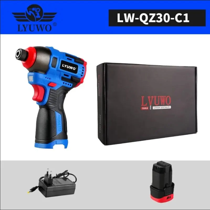 Brushless 16.8V Cordless Electric Screwdriver, 160 Nm Torque Impact Drill, Multi-Function FanzyMarket