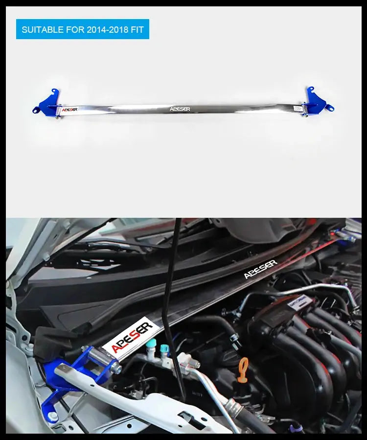 Front Strut Bar for Honda Fit 2004-2023 Racing Car Engine Front Upper Tower Strut Bar Brace Modification Parts STB Anti-Roll Bar Gm Service Guy