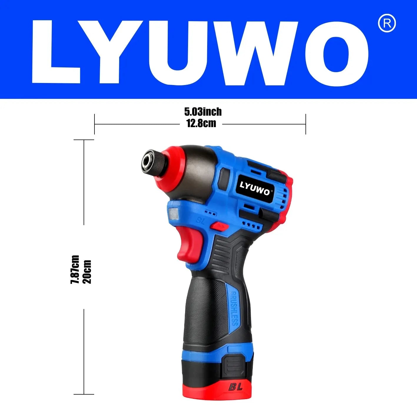 Brushless 16.8V Cordless Electric Screwdriver, 160 Nm Torque Impact Drill, Multi-Function FanzyMarket
