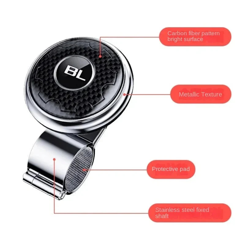 Car Steering Wheel Booster Ball – Universal Power Handle Spinner Knob with Steel Bearing Econic Blanks