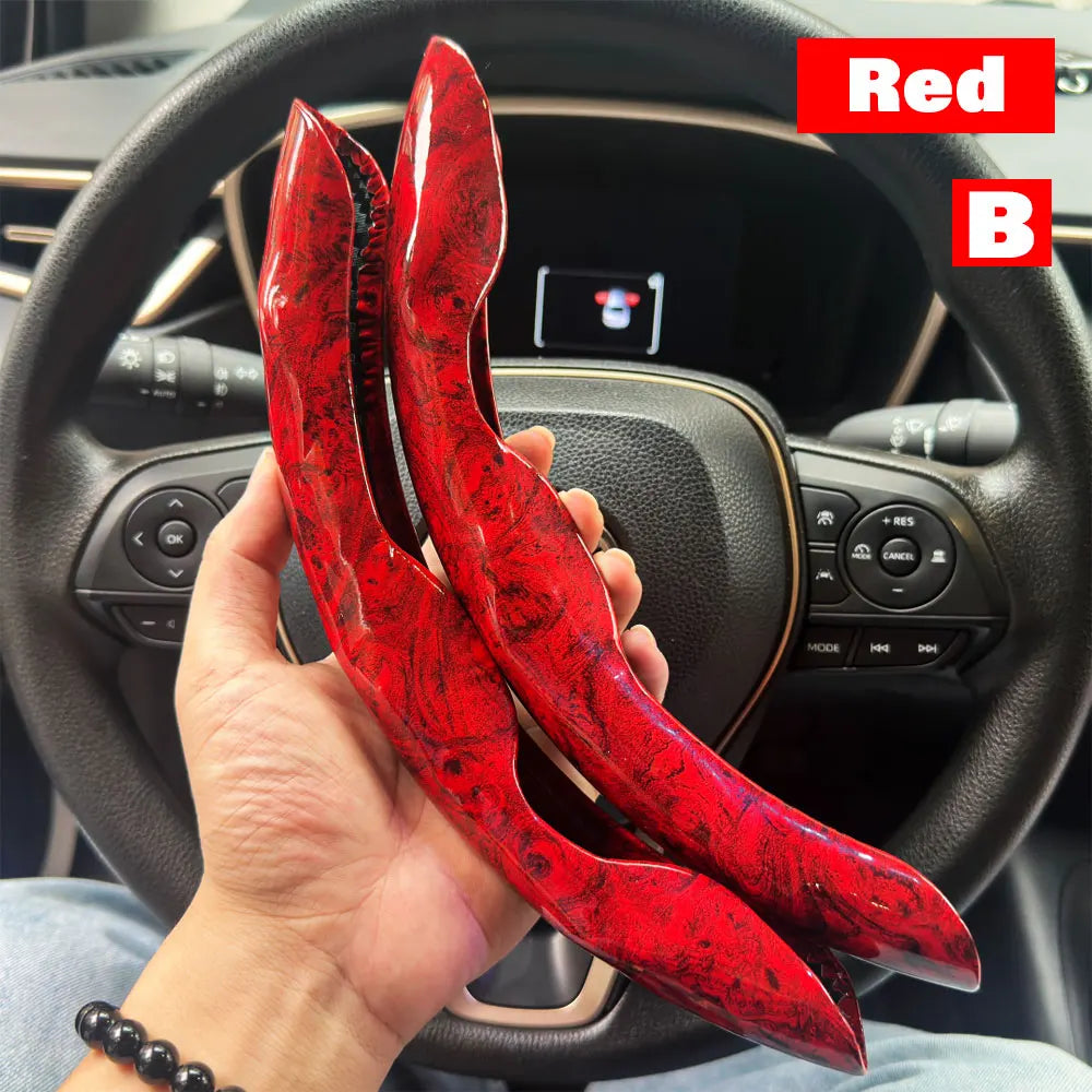 2-Pack Carbon Fiber Silicone Steering Wheel Covers 38 cm (15 in) Anti-Slip Universal Car Interior FanzyMarket