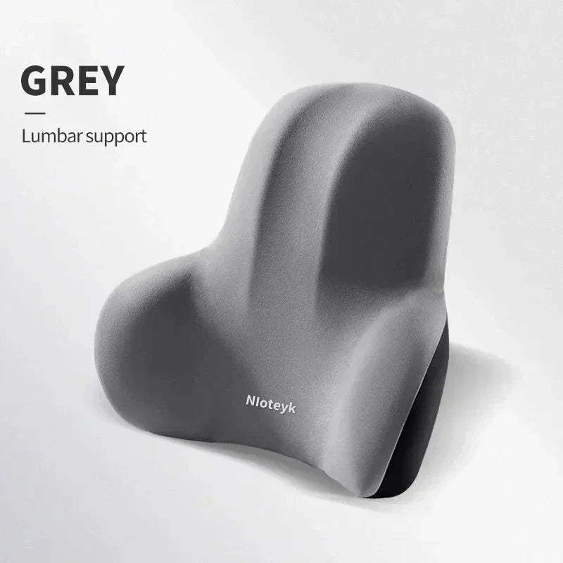 Memory Foam Car Neck and Lumbar Support Cushion – Ergonomic Pillow Set for Comfortable Driving and Posture Relief Econic Blanks
