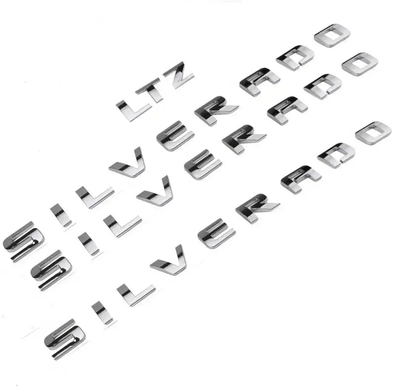 ABS Letters Emblem SILVERADO LTZ Applicable to Chevrolet Car Styling Fender Truck Badge Nameplate Logo Sticker Gm Service Guy