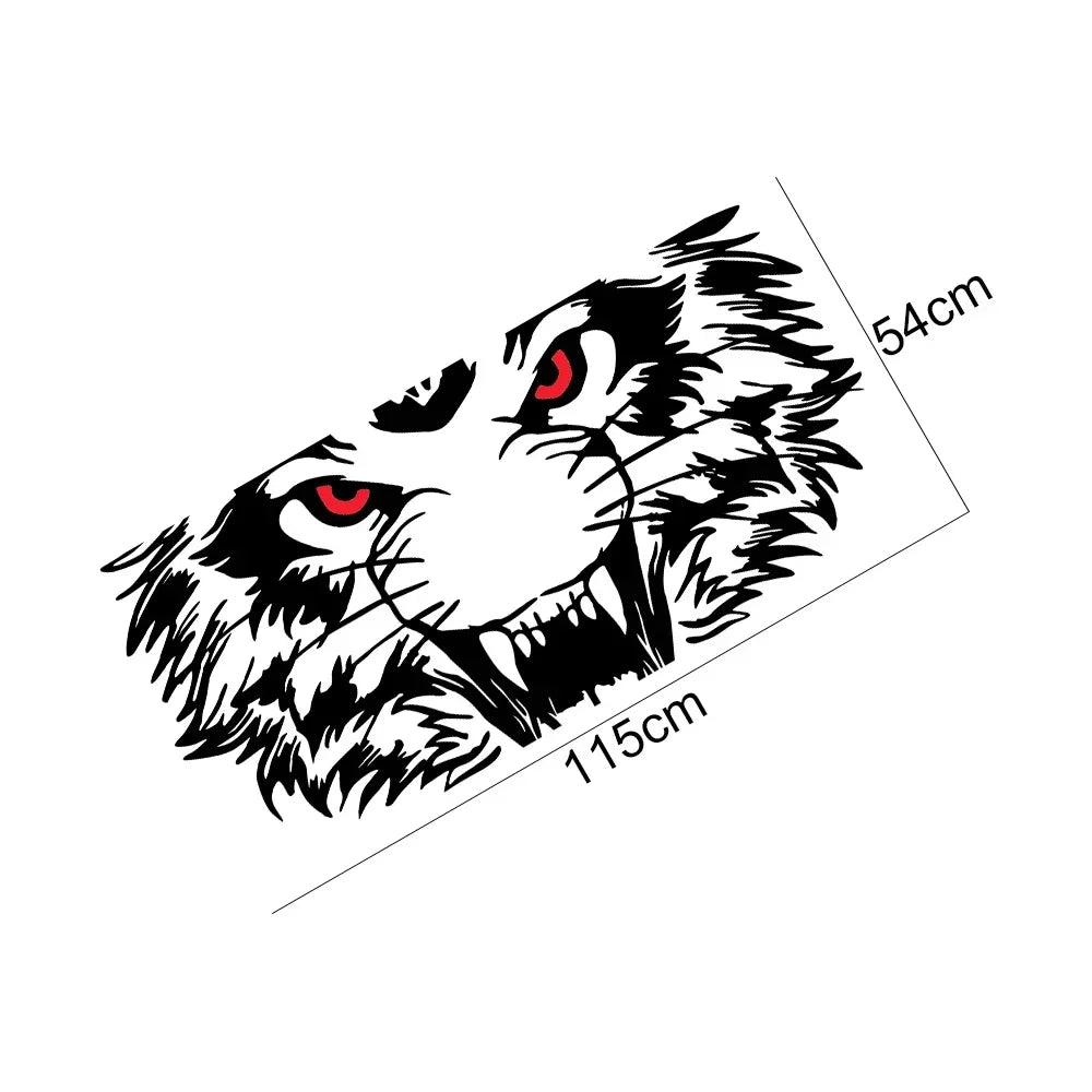 Tiger tailgate graphic decal for trucks, featuring a bold tiger design, suitable for Ford F-150, Silverado, RAM, and other pickup vehicles.