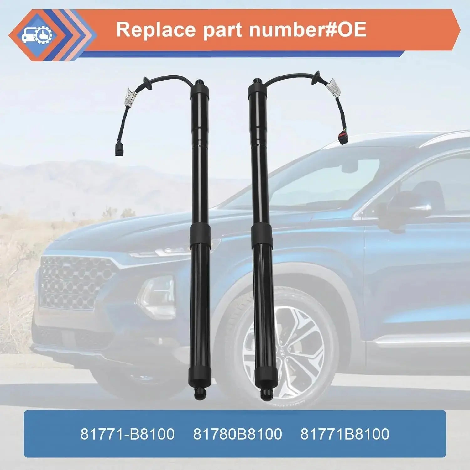 New High Quality 81771B8100  81780B8100  New Auto Parts Rear L+R Electric Tailgate Gas Strut for H-yundai Shengda 2013-2016 Gm Service Guy