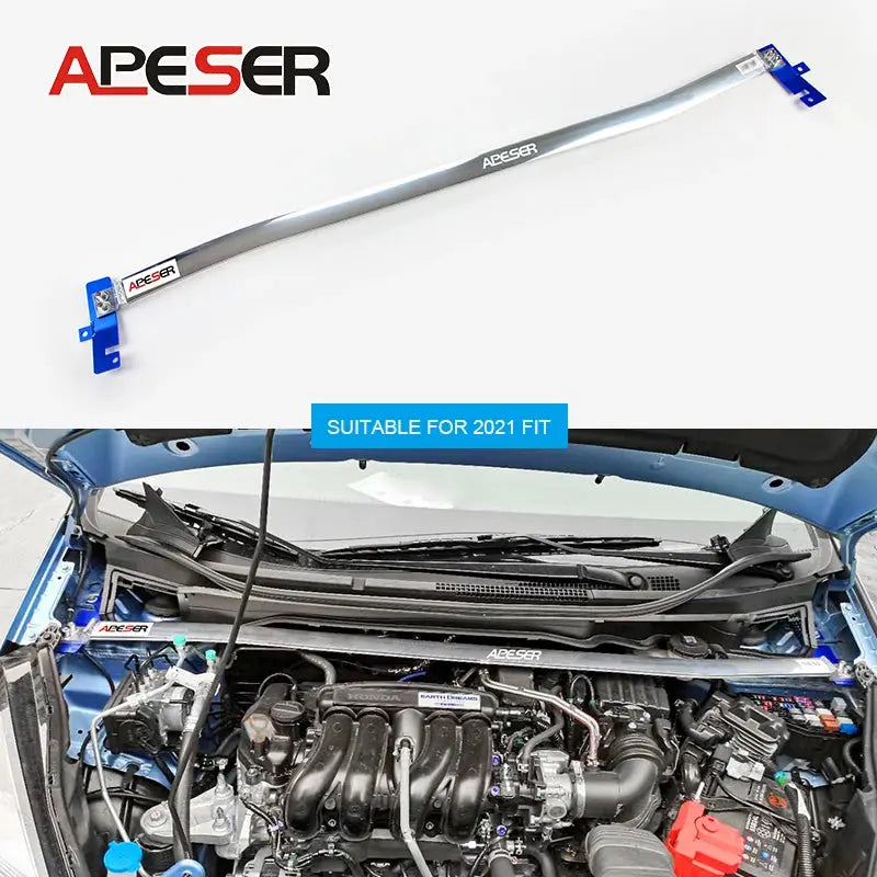 Front Strut Bar for Honda Fit 2004-2023 Racing Car Engine Front Upper Tower Strut Bar Brace Modification Parts STB Anti-Roll Bar Gm Service Guy