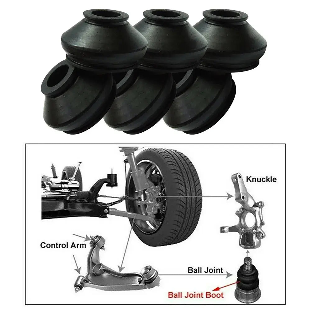 6/2pcs Premium Rubber 13 30 23/11 27 21  Tie Rod Ends And Ball Joint Dust Covers Universal Ball Joint Boot Dust Boot Covers Gm Service Guy