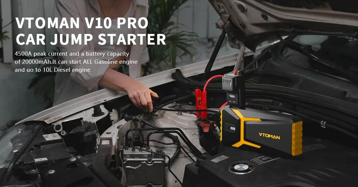 VTOMAN V6 Pro Car Jump Starter Power Bank 2000A Car Battery Charger Auto Emergency Booster Starting Device Jump Starter Gm Service Guy