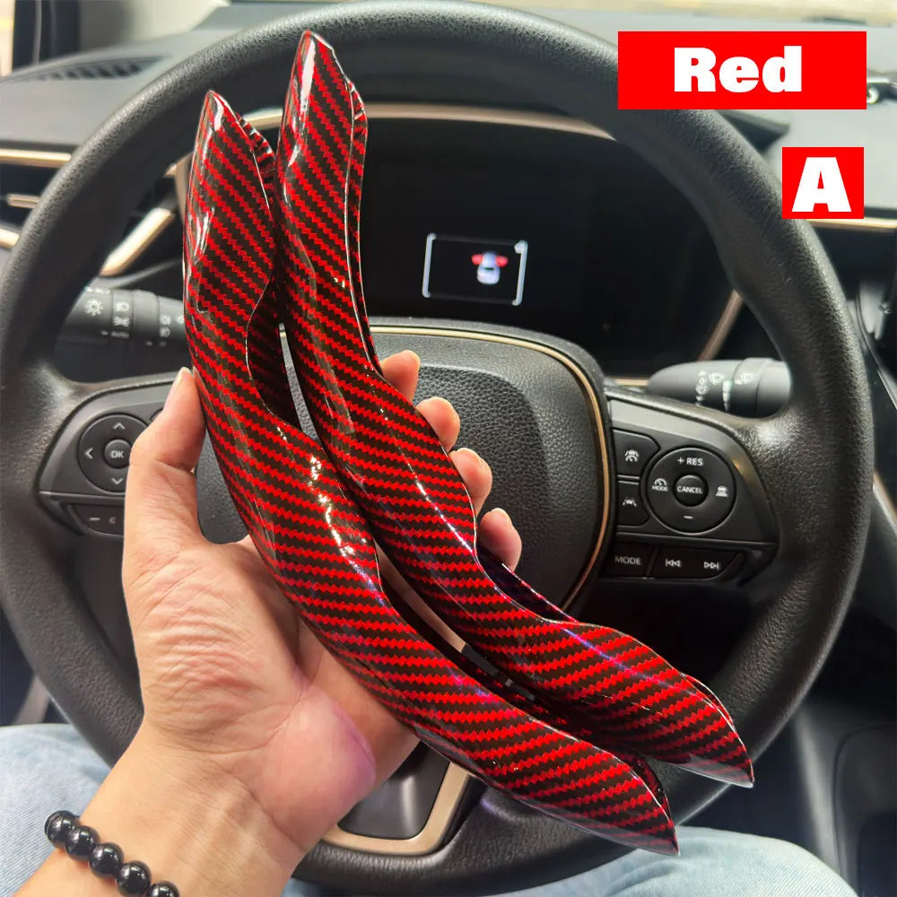 2-Pack Carbon Fiber Silicone Steering Wheel Covers 38 cm (15 in) Anti-Slip Universal Car Interior FanzyMarket