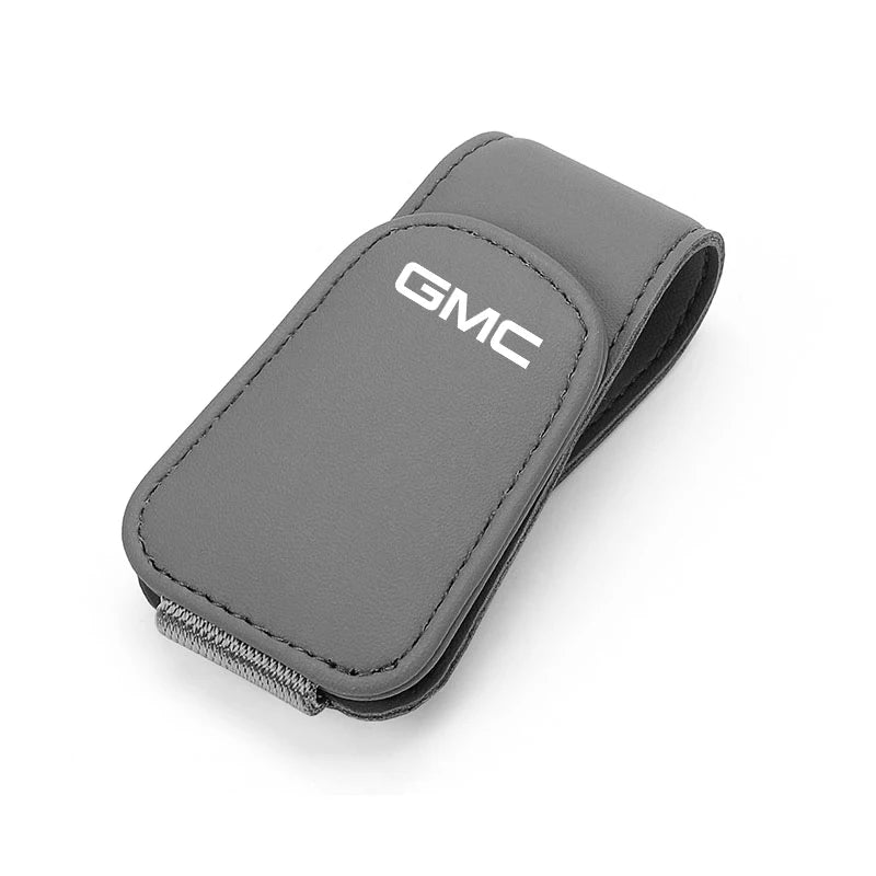 GMC vehicle car sunglass holder by Gm Service Guy attached to GMC Terrain, Sierra, Yukon, Acadia, Hummer, or Jimmy interior accessory