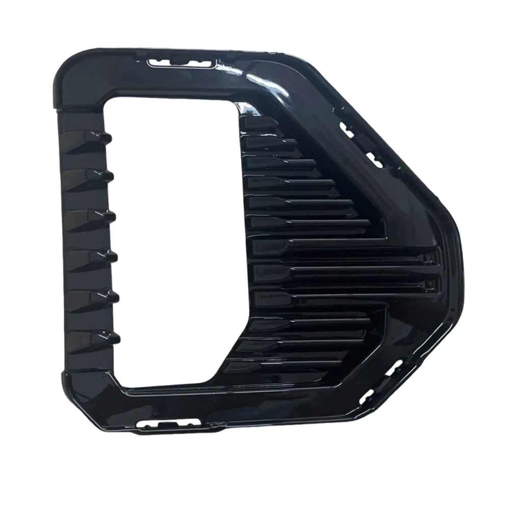 Gloss black front bumper fog light cover bezel for GMC Sierra 1500, left or right side, 2019-2022, by Gm Service Guy