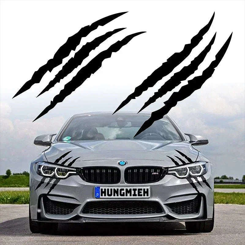 Monster Claw Car Stickers Automobile Hood DIY Vehicle Headlight Refit Reflective Vinyl Decal Ghost Paw Scratches Auto Decoration Econic Blanks