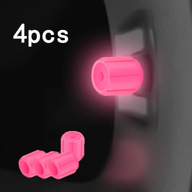 Luminous Tire Valve Caps - 6-Color LED Glowing Wheel Valve Caps for Car & Motorcycle (4/8/20-Pack) FanzyMarket