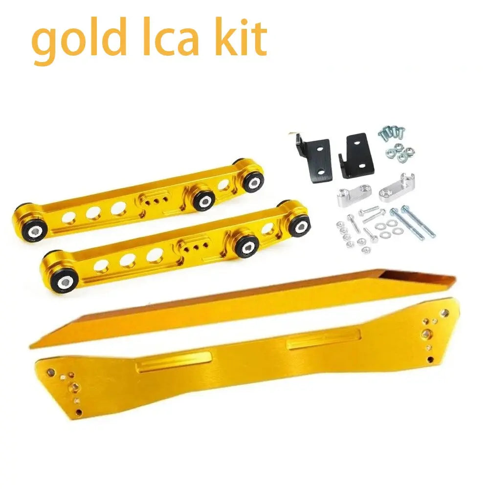 red gold Silver Rear Subframe Brace + Tie Bar + Lower Control Arm For Honda Civic EG 1992-1995 suspension performance parts Gm Service Guy