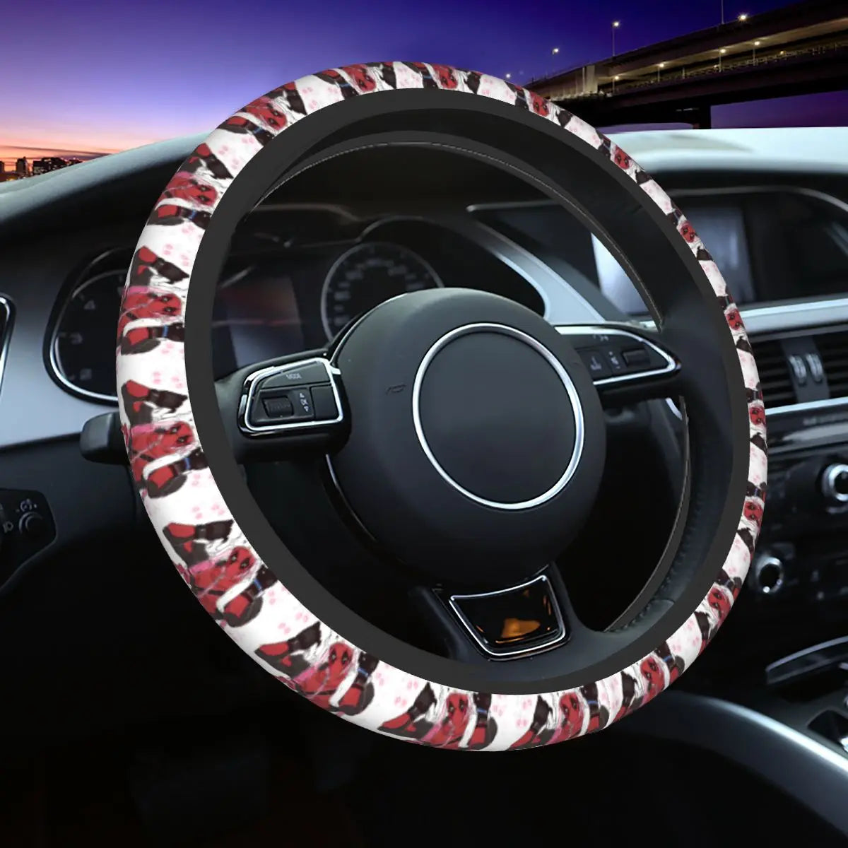 Kawaii Manga Steering Wheel Cover Soft Universal Fit 37-38 cm (14.5-15 in) Car Protector FanzyMarket