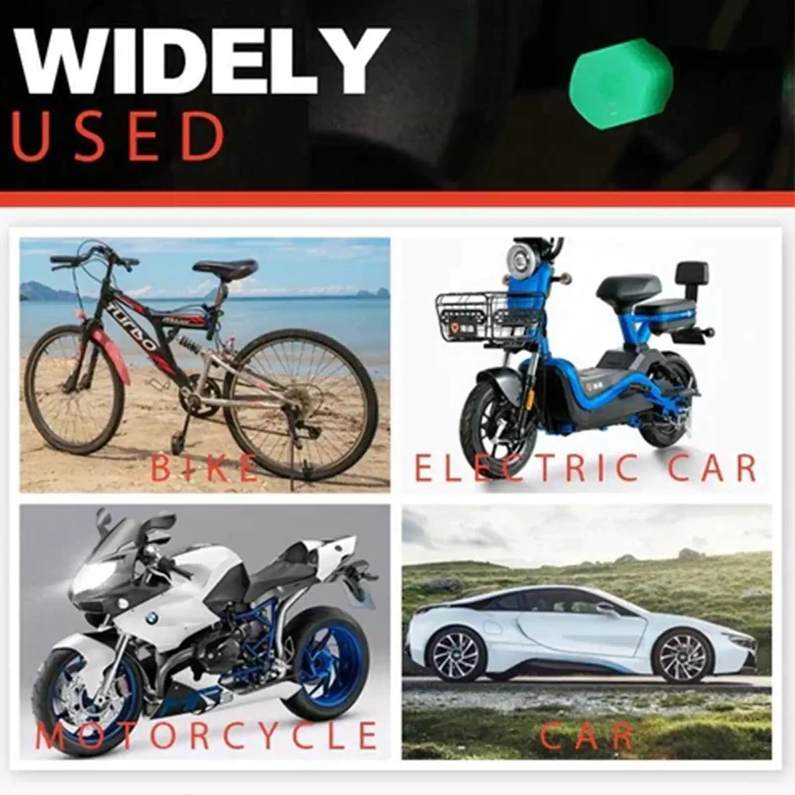 4-Pack Luminous Tire Valve Stem Caps 16×12×12mm (0.63×0.47×0.47 in) Glow-in-the-Dark Rhinestone Wheel Caps for Car Motorcycle Bike FanzyMarket