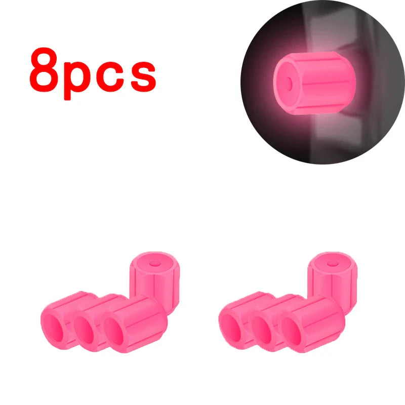 Luminous Tire Valve Caps - 6-Color LED Glowing Wheel Valve Caps for Car & Motorcycle (4/8/20-Pack) FanzyMarket